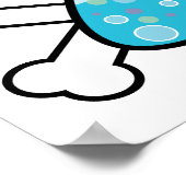 Design von Geek-Bechers und Kreuzbeinen Poster (Ecke)