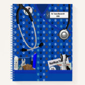 Design von Gemusterten Tierpaws Notizblock (Vorderseite)