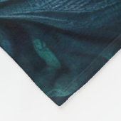 Design von gequilten Blue Peacock Feathers Fleecedecke (Ecke)