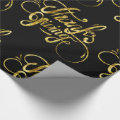 Design von Glitzer-Gold-Erntedank Geschenkpapier (Ecke)