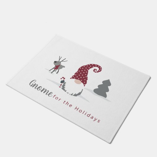 Design von Gnome und Reindeer skandinavisches Tomt Fußmatte (Schrägansicht)