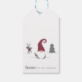 Design von Gnome und Reindeer skandinavisches Tomt Geschenkanhänger (Vorderseite)