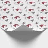 Design von Gnome und Reindeer skandinavisches Tomt Geschenkpapier (Ecke)