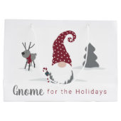 Design von Gnome und Reindeer skandinavisches Tomt Große Geschenktüte (Rückseite)