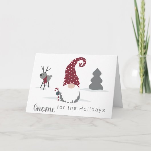 Design von Gnome und Reindeer skandinavisches Tomt Karte (Vorderseite)