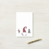 Design von Gnome und Reindeer skandinavisches Tomt Post-it Klebezettel (Auf Schreibtisch)