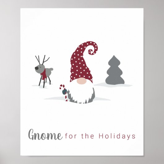Design von Gnome und Reindeer skandinavisches Tomt Poster (Vorne)