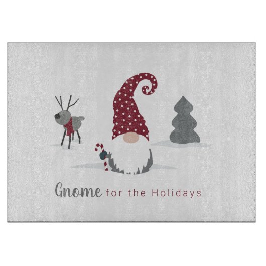 Design von Gnome und Reindeer skandinavisches Tomt Schneidebrett (Vorderseite)