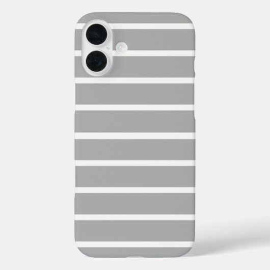 Design von grauen und weißen Streifen Case-Mate iPhone Hülle (Rückseite)