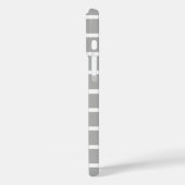 Design von grauen und weißen Streifen Case-Mate iPhone Hülle (Rückseite / Links)