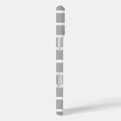 Design von grauen und weißen Streifen Case-Mate iPhone Hülle (Rückseite / Rechts)