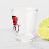 Design von Herz und Stethoscope Schnapsglas (Rechts)