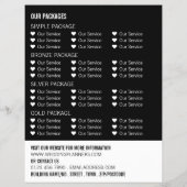 Design von Hochzeitszittern, Veranstaltungsplaner Flyer (Hinten)