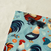 Design von Hühnern und Rastern Strandtuch (Beispiel)