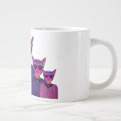 Design von Katzencharakteren Jumbo-Tasse (Rechts)