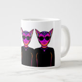 Design von Katzenfiguren Jumbo-Tasse (Vorderseite Rechts)