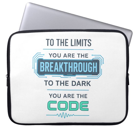 Design von KI-Angeboten - Durchbruch bei der Code Laptopschutzhülle (Vorderseite)