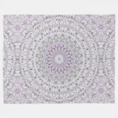 Design von Lavendel und Green Mandala Fleecedecke (Vorderseite (Horizontal))