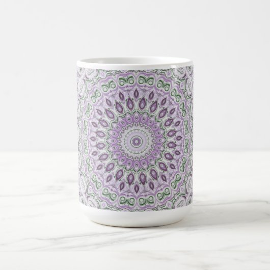 Design von Lavendel und Green Mandala Kaffeetasse (Mittel)