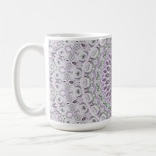 Design von Lavendel und Green Mandala Kaffeetasse (Links)