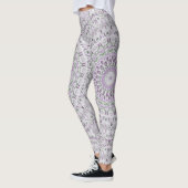 Design von Lavendel und Green Mandala Leggings (Links)