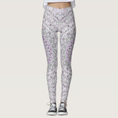 Design von Lavendel und Green Mandala Leggings (Vorderseite)