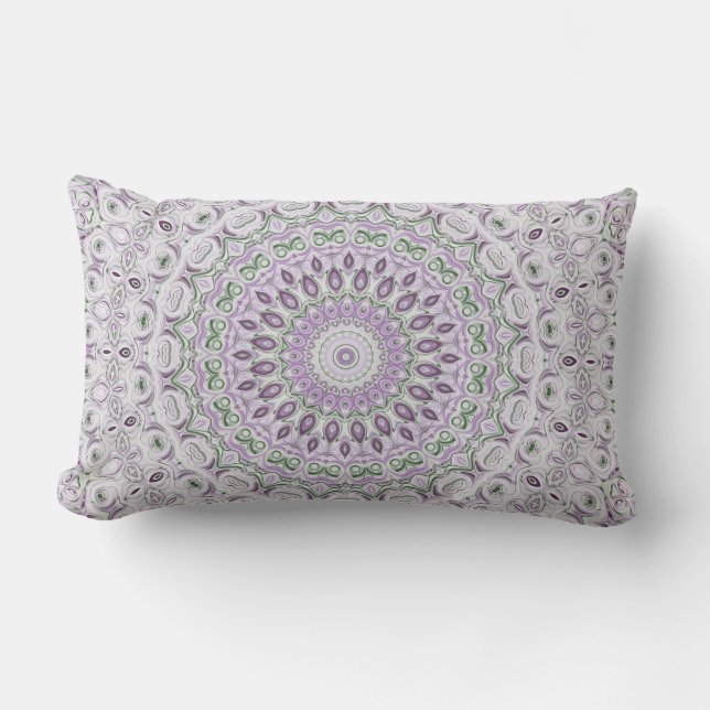 Design von Lavendel und Green Mandala Lendenkissen (Vorderseite)