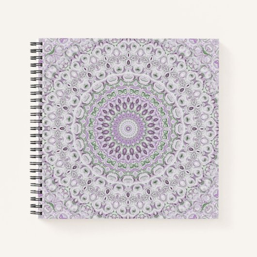 Design von Lavendel und Green Mandala Notizblock (Vorderseite)