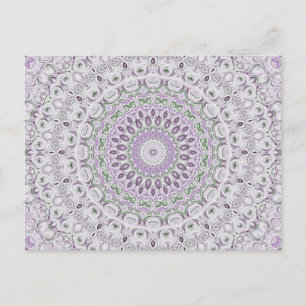 Design von Lavendel und Green Mandala Postkarte