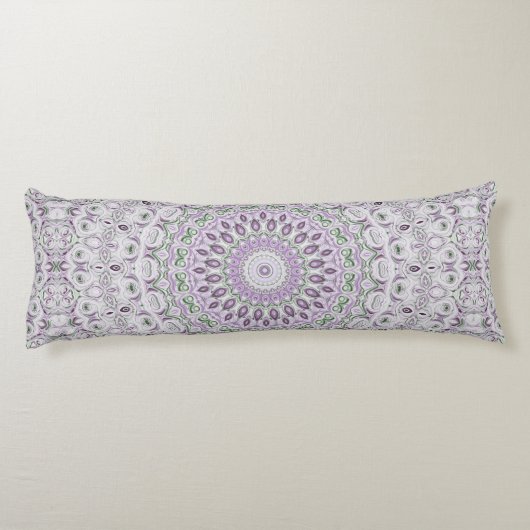 Design von Lavendel und Green Mandala Seitenschläferkissen (Rückseite)