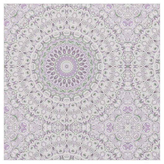 Design von Lavendel und Green Mandala Stoff (Nahaufnahme)