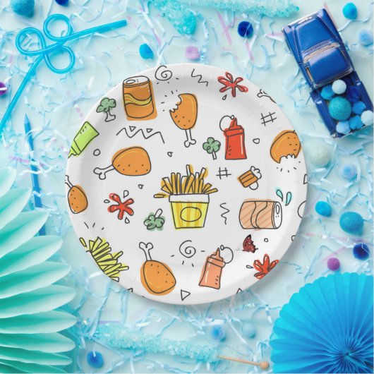 Design von Lebensmitteldoodeln für kundenspezifisc Pappteller (Party)