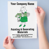 Design von Mal- und Dekorationsmaterialien Flyer (Hand)