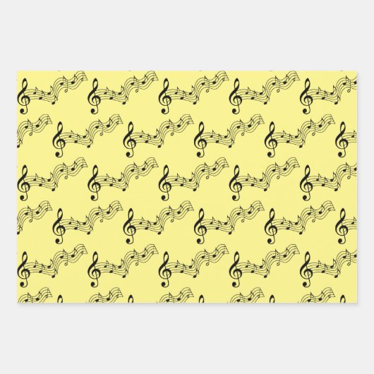 Design von Musiknotes Geschenkpapier Set (Vorderseite 2)