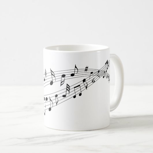 Design von Musiknotes Kaffeetasse (VorderseiteRechts)