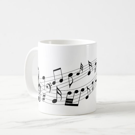 Design von Musiknotes Kaffeetasse (Vorderseite Links)
