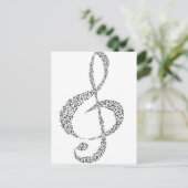 Design von Musiknotes Postkarte (Stehend Vorderseite)