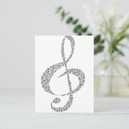 Design von Musiknotes Postkarte (Stehend Vorderseite)