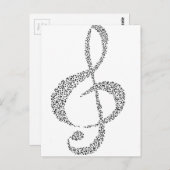 Design von Musiknotes Postkarte (Vorne/Hinten)