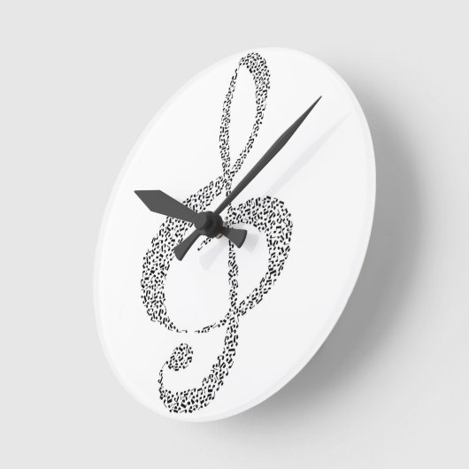 Design von Musiknotes Runde Wanduhr (Winkel)