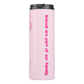 Design von niedlichen Tieren Thermosbecher (Rückseite)