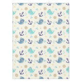 Design von Pastel Whale und Nautic Sea Party Tischdecke (Vorderseite)