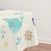 Design von Pastel Whale und Nautic Sea Party Tischdecke (Beispiel)