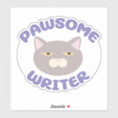 Design von Pawsome Writer Fun Kitty Aufkleber (Blatt)