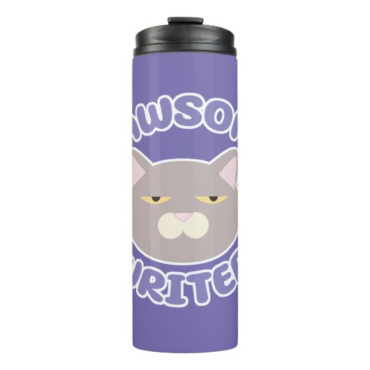 Design von Pawsome Writer Fun Kitty Thermosbecher (Vorderseite)