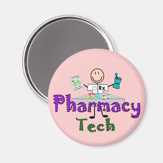 Design von Pharmacy Tech Stick People Magnet (Vorderseite/Rückseite)