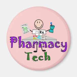 Design von Pharmacy Tech Stick People Magnet