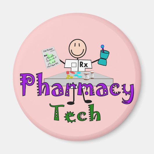 Design von Pharmacy Tech Stick People Magnet (Vorne)