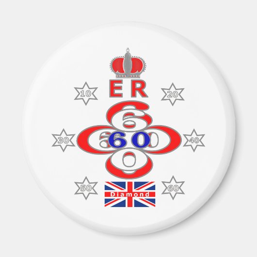 Design von Queens Royal Jubilee Magnet (Vorne)