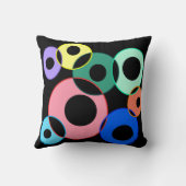 Design von Rainbow Billiard Balls Kissen (Rückseite)